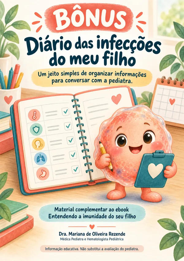 Capa do bônus Diário das infecções do meu filho