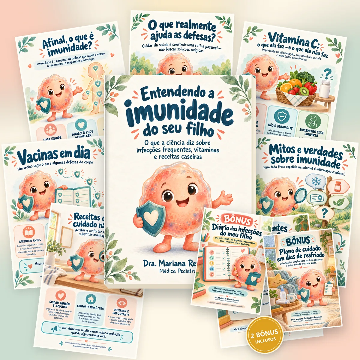 E-book Entendendo a Imunidade do Seu Filho com páginas internas e os 2 bônus