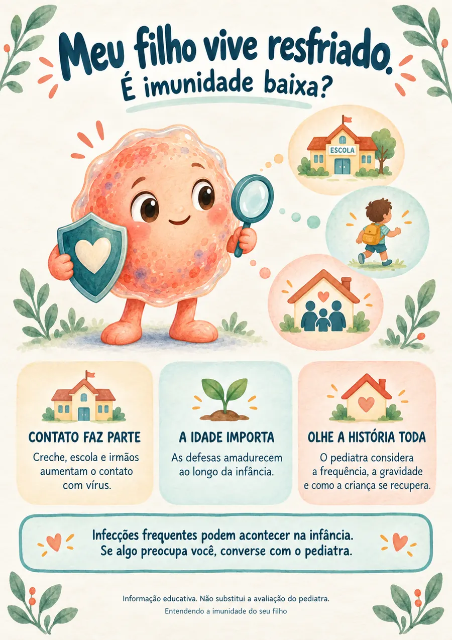 Página do e-book: Meu filho vive resfriado. É imunidade baixa?
