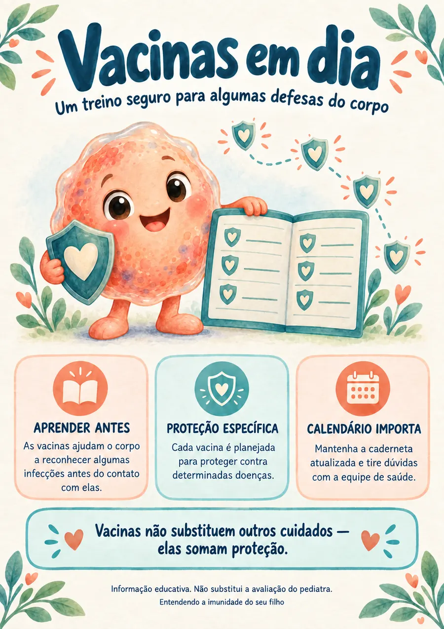 Página do e-book: Vacinas em dia
