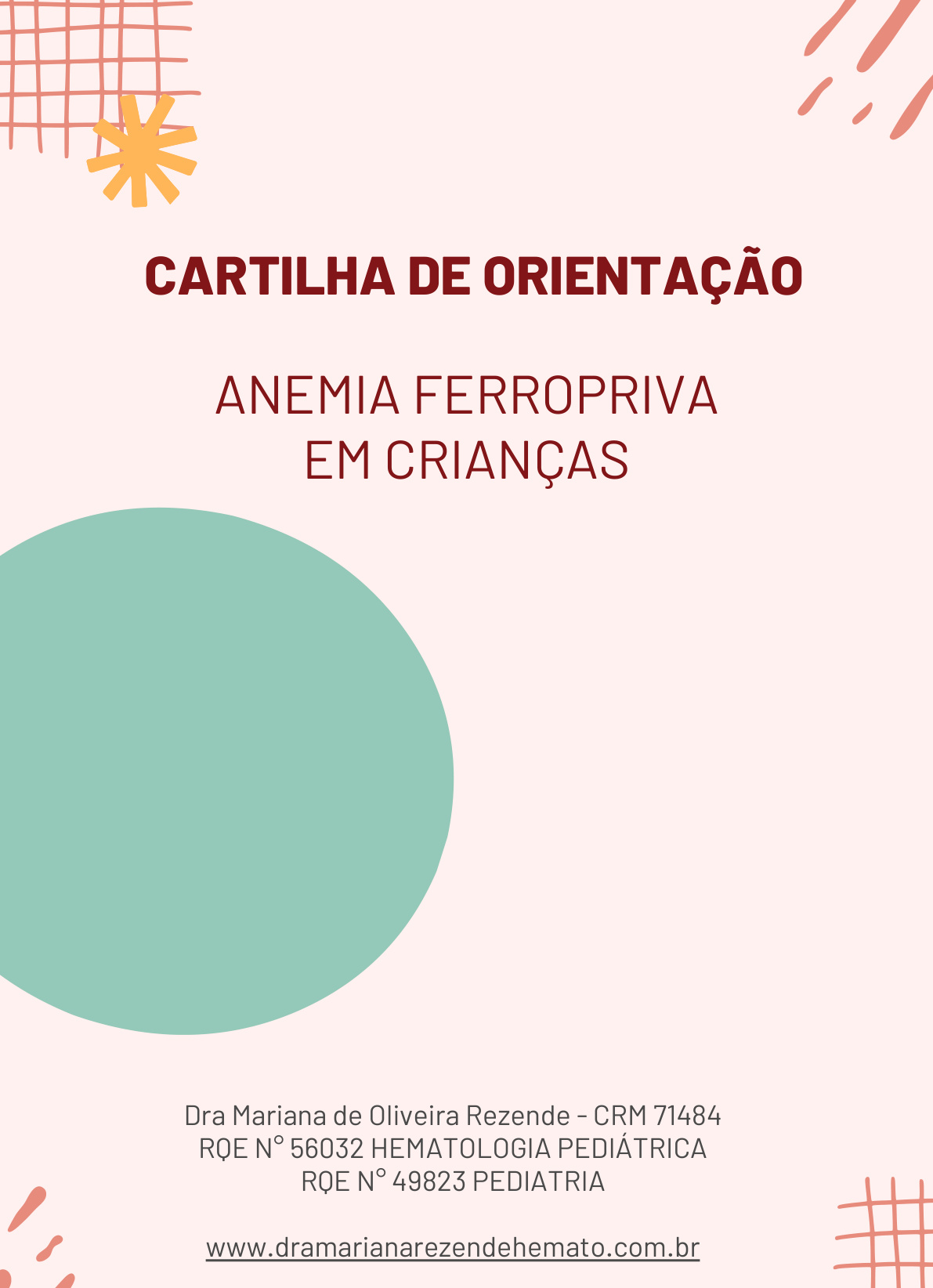 Capa da cartilha Anemia Ferropriva