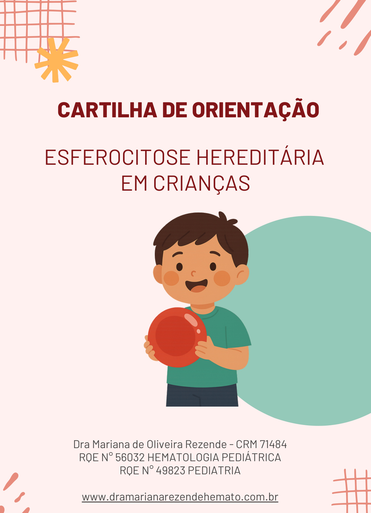 Capa da cartilha Esferocitose Hereditária